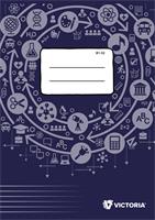 Füzet, tűzött, A4, vonalas, 32 lap, VICTORIA PAPER Circle 